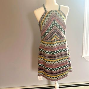 Laundry by Shelli Segal mini tribal print high neck dress